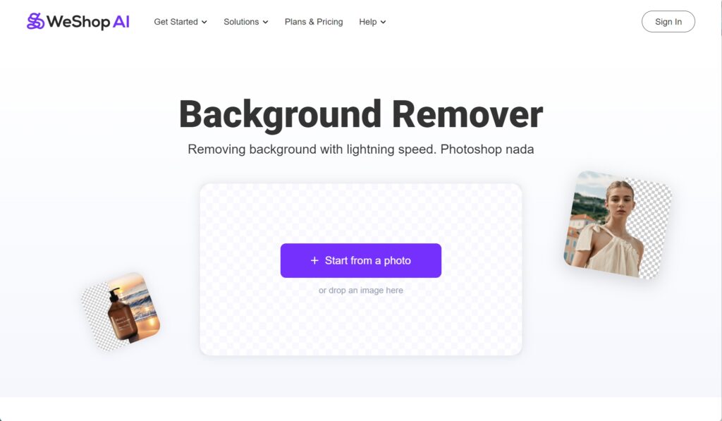 WeShop AI remove backgrounds
